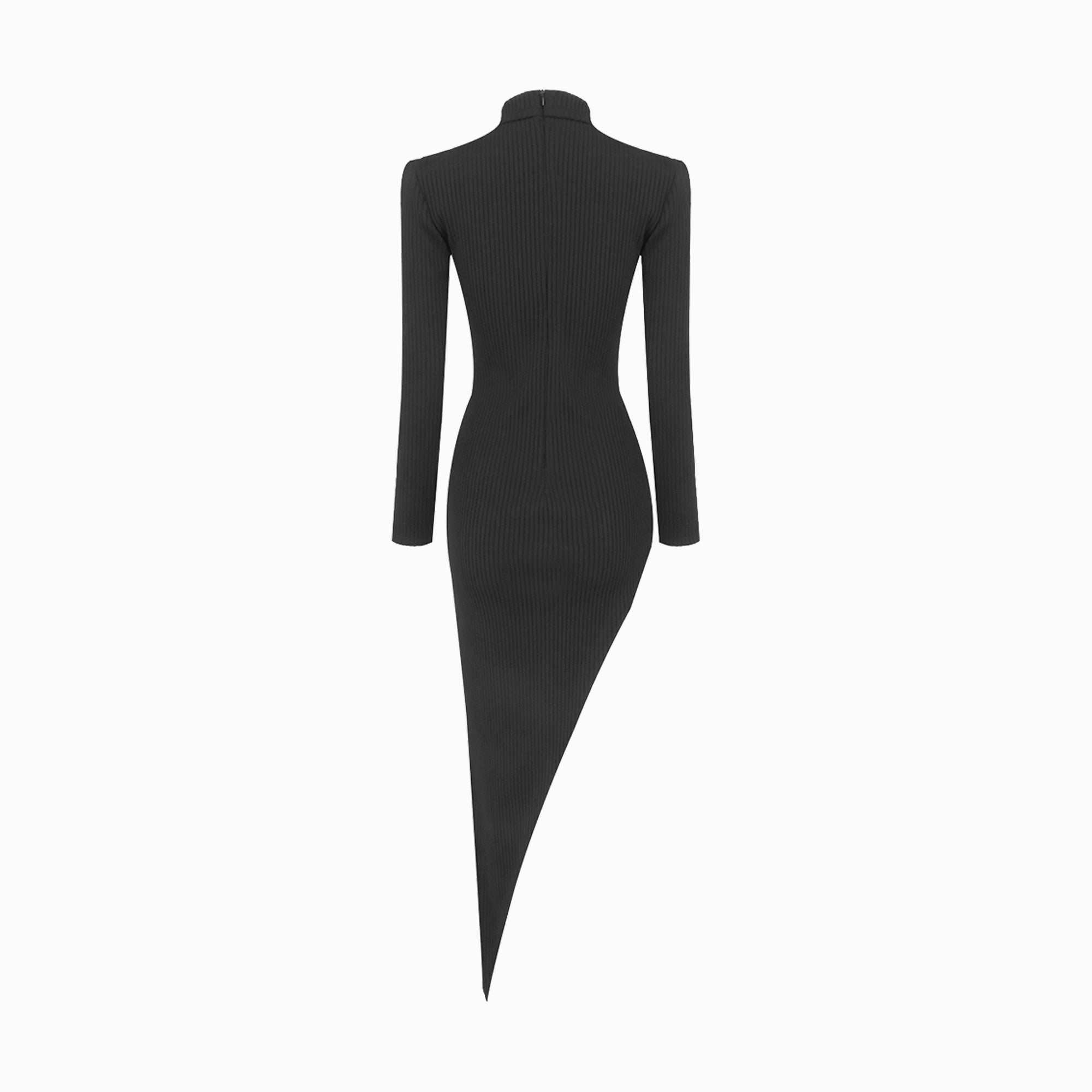 Black jewels cutout dress