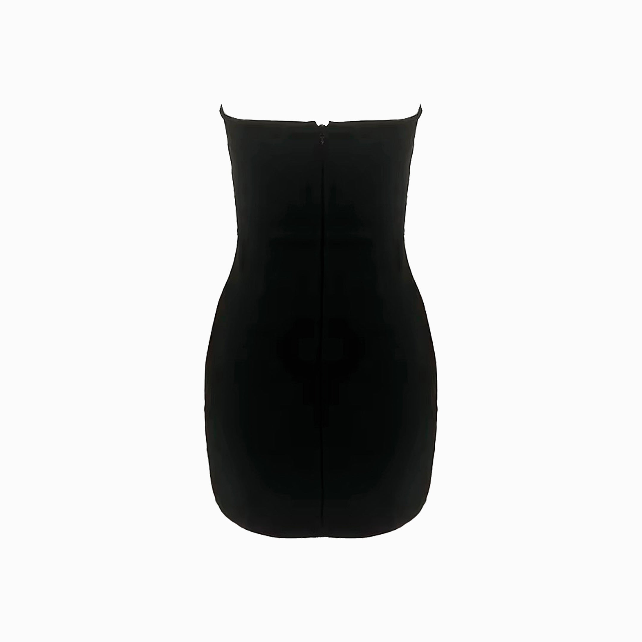 Black multicolor crystals mini dress