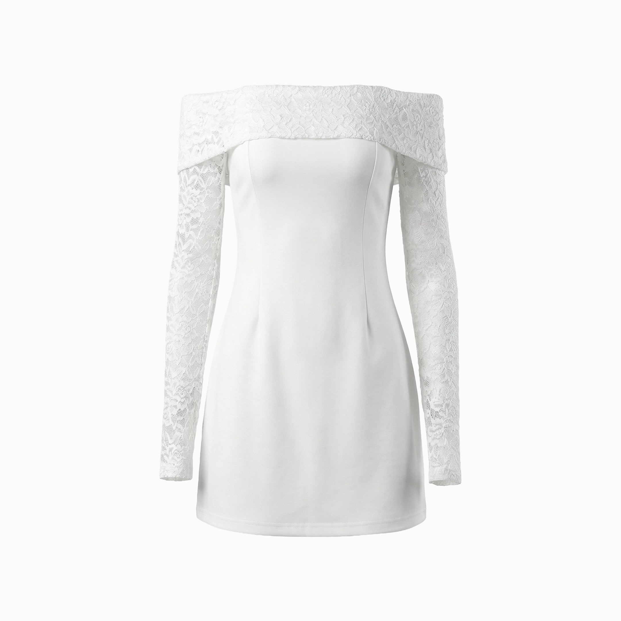 White jersey bandeau mini dress