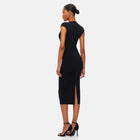 Black crystals midi dress
