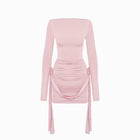 Pink flowers jersey dress