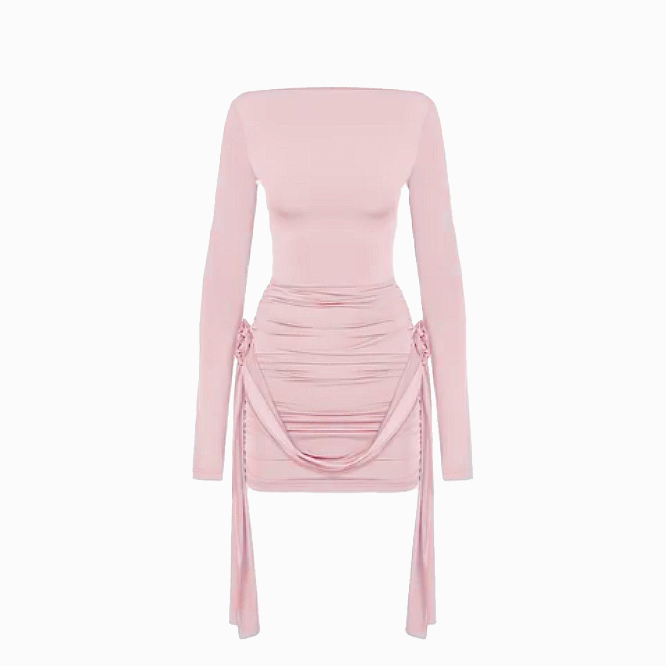 Pink flowers jersey dress