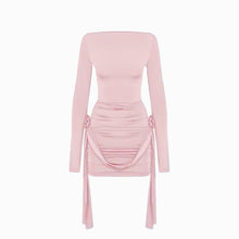 Pink flowers jersey dress