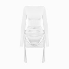 White flowers jersey dress