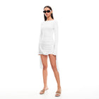 White flowers jersey dress