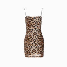 Leopard sequins mini dress