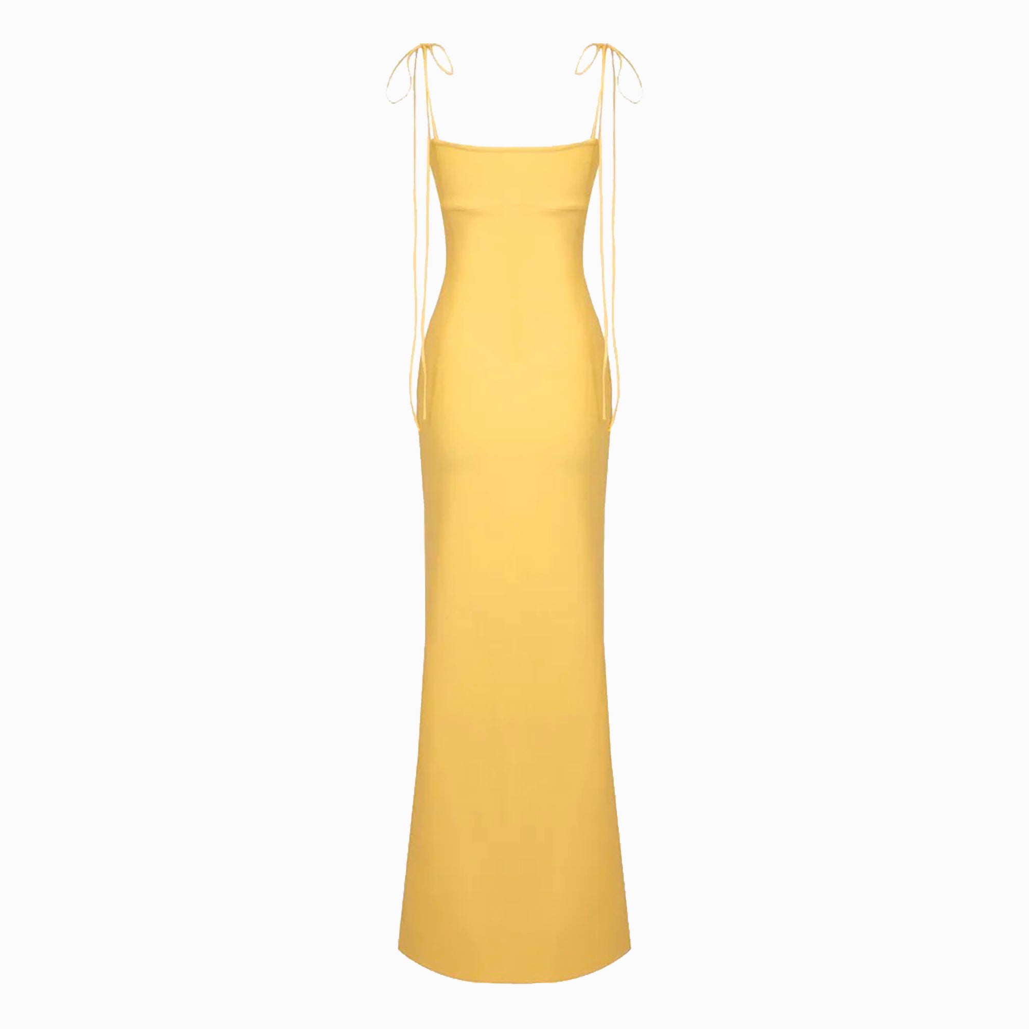 Yellow neckline shell dress