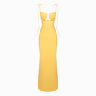 Yellow neckline shell dress