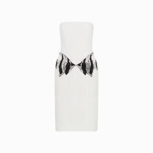 White fish midi dress