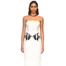 White fish midi dress