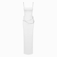 White mini chains dress