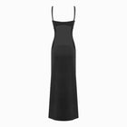 Black crystals sheer dress
