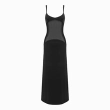 Black crystals sheer dress