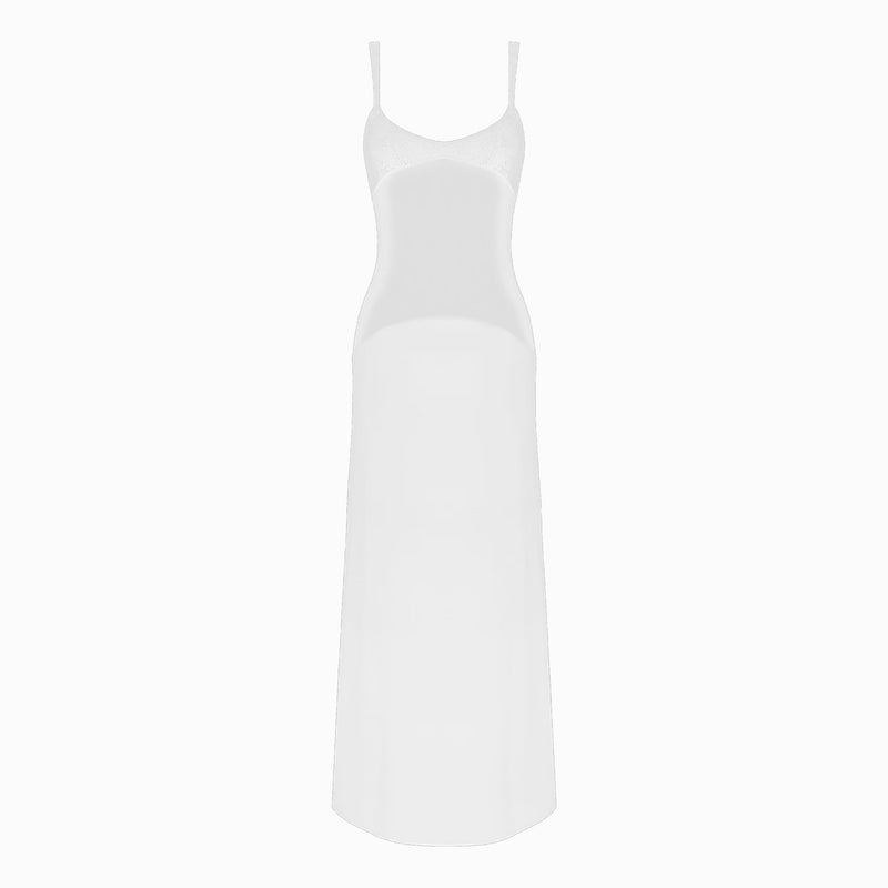 White sheer cutout dress