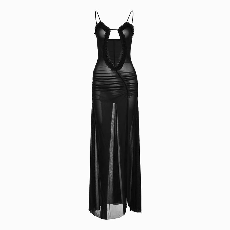 Black mesh dress