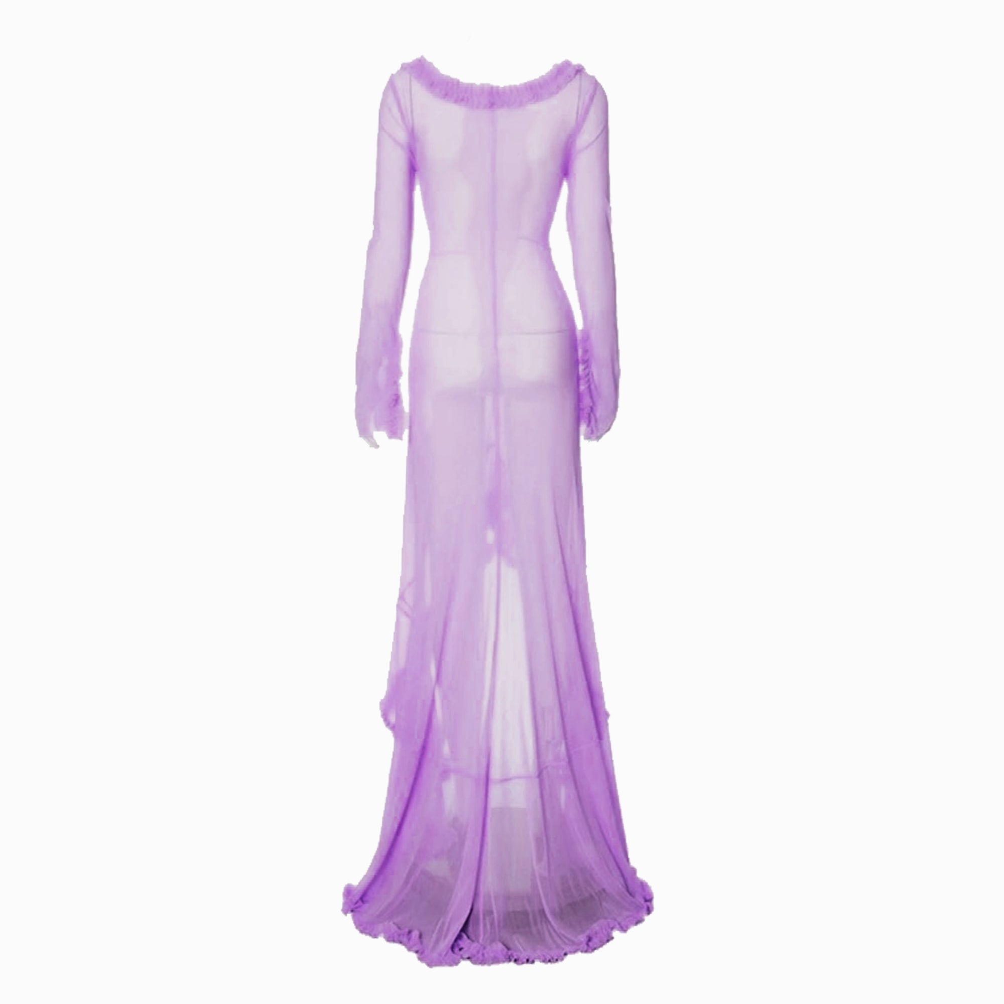 Lilac rouges mesh dress