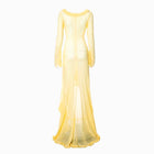 Yellow rouges mesh dress