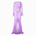 Lilac rouges mesh dress