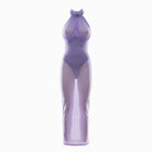 Lilac halter neck mesh dress