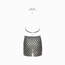 Silver squares crystals set