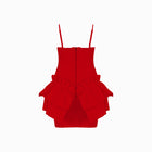 Red voilants mini dress