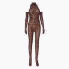 Leopard velvet jumpsuit