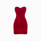 Red glitter mini dress