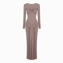 Olive draped dress