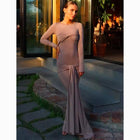 Olive draped dress