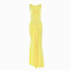 Yellow draped dress