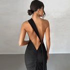 Black one sleeve dress