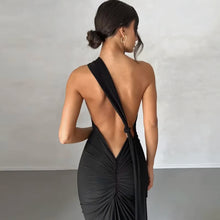 Black one sleeve dress