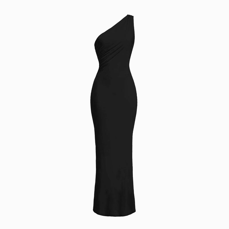 Black one sleeve dress