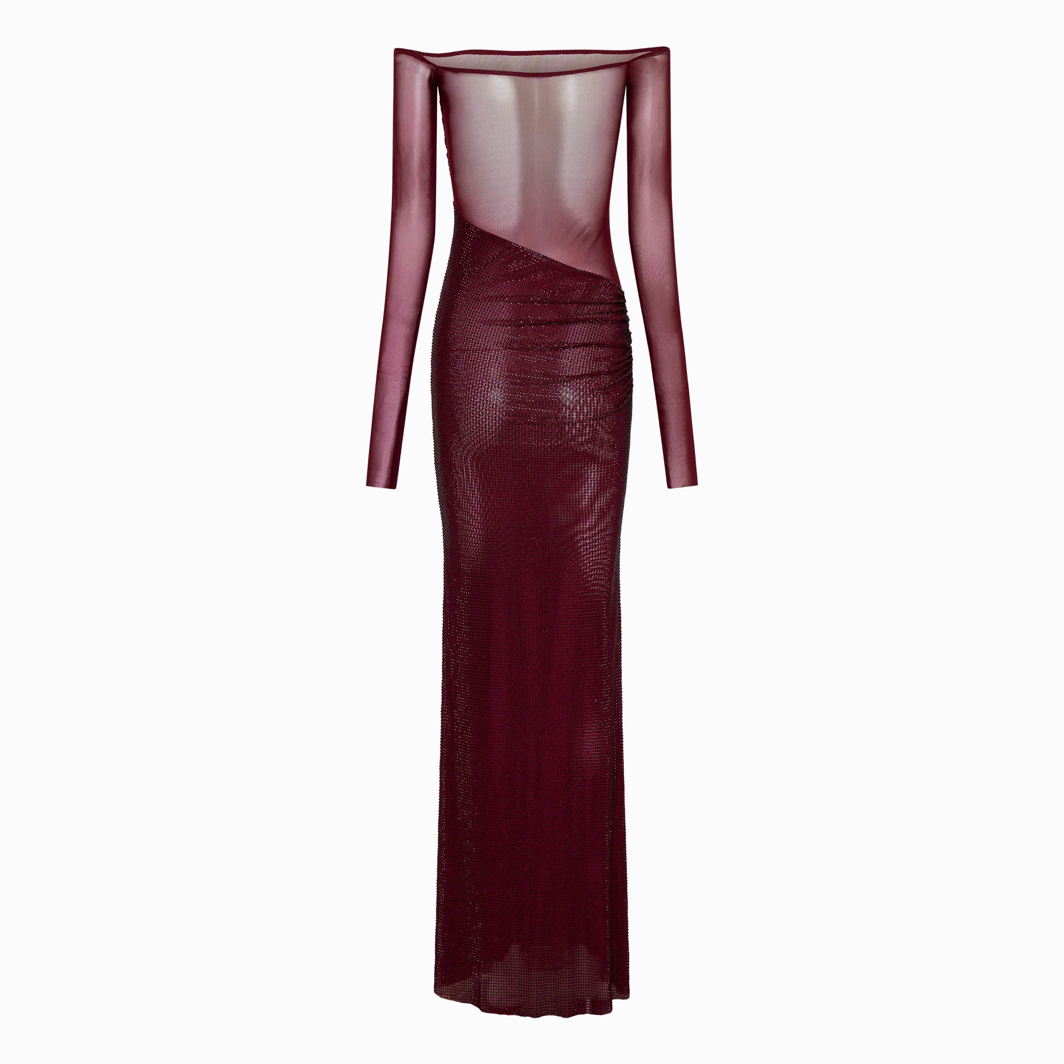 Burgundy crystals dress