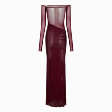 Burgundy crystals dress