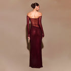 Burgundy crystals dress