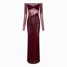 Burgundy crystals dress