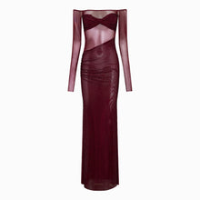 Burgundy crystals dress