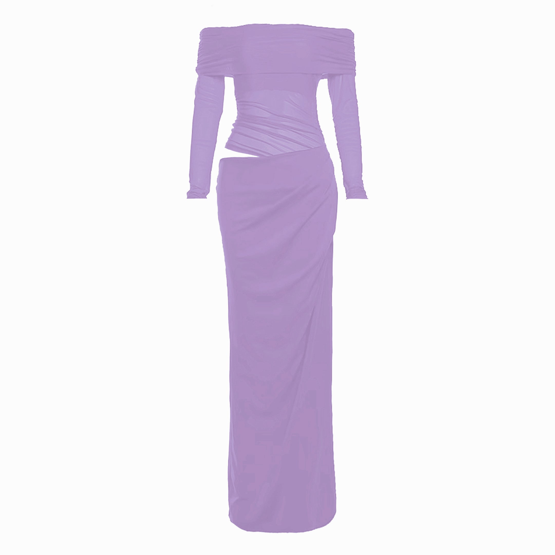 Lilac draped dress