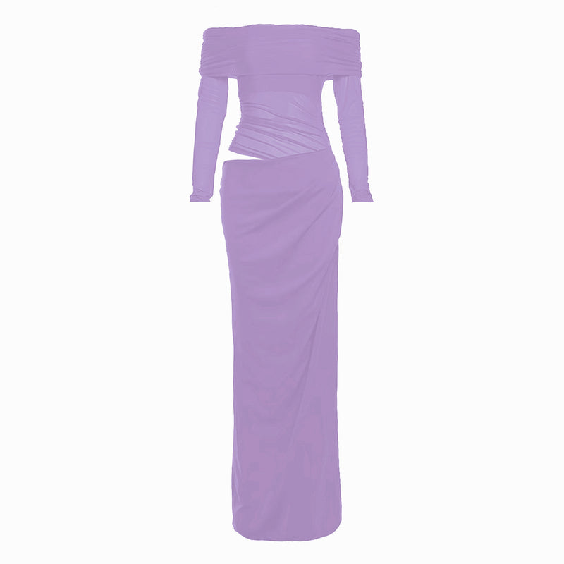 Lilac draped dress