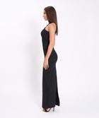 Black halter neck dress