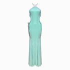 Aqua butterfly mesh dress