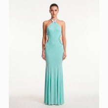 Aqua butterfly mesh dress