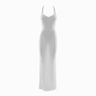 White scoop mesh dress