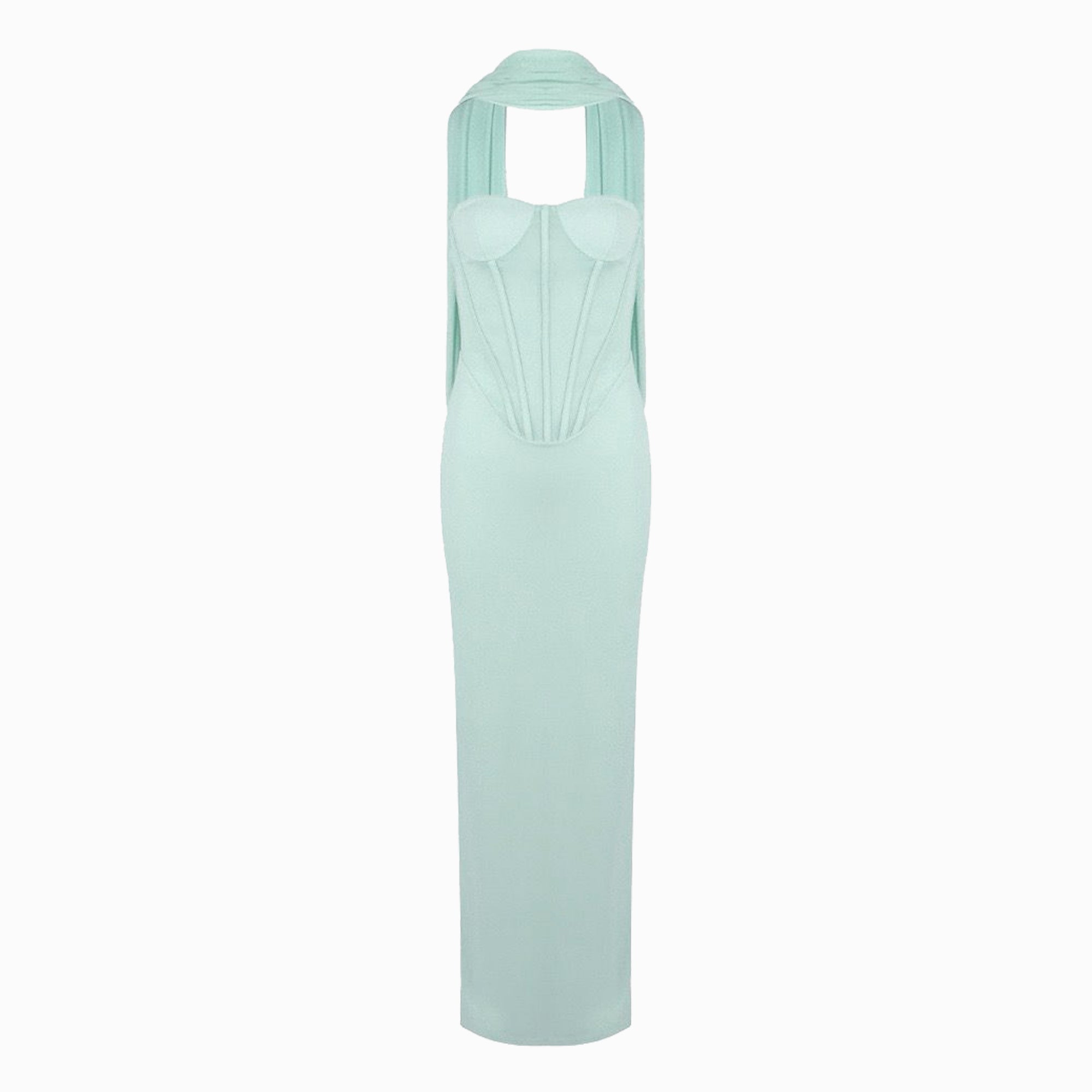 Powder blue bustier dress