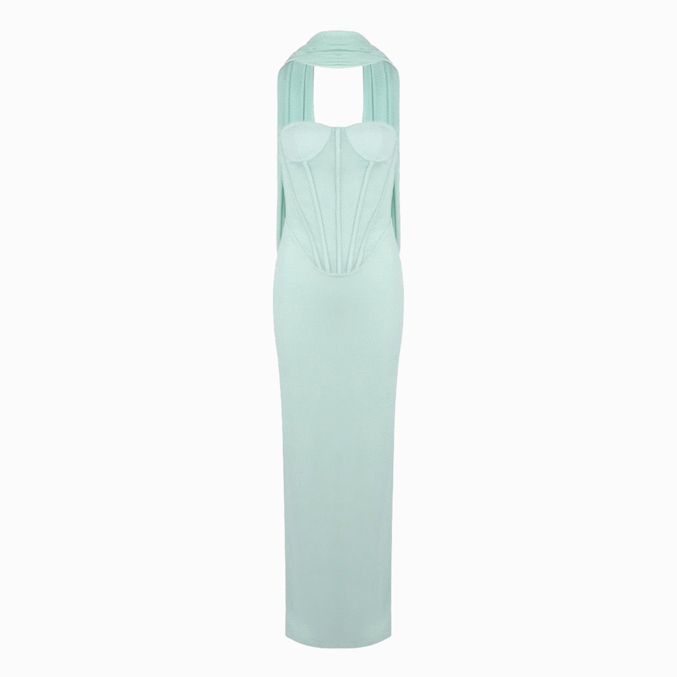 Powder blue bustier dress