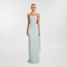 Powder blue bustier dress