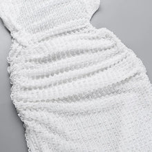 White ruches tulle dress
