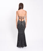 Black crystals strings dress