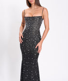 Black crystals strings dress